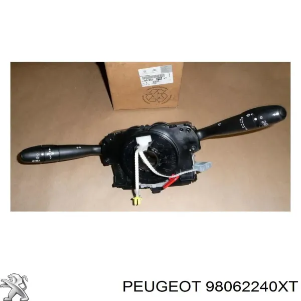 Comutador instalado na coluna da direção, montado 98062240XT Peugeot/Citroen