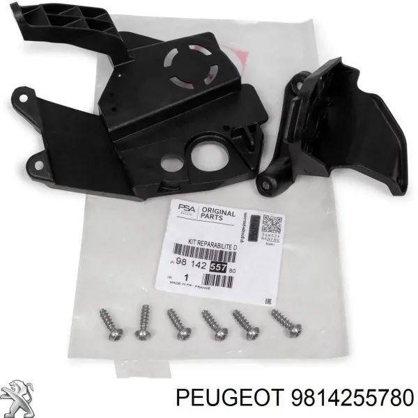 Consola (adaptador) de fixação da luz dianteira direita 9814255780 Peugeot/Citroen