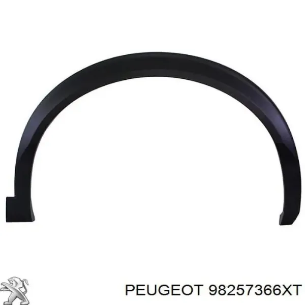 Expansor (placa sobreposta) de arco do pára-lama dianteiro direito 98257366XT Peugeot/Citroen