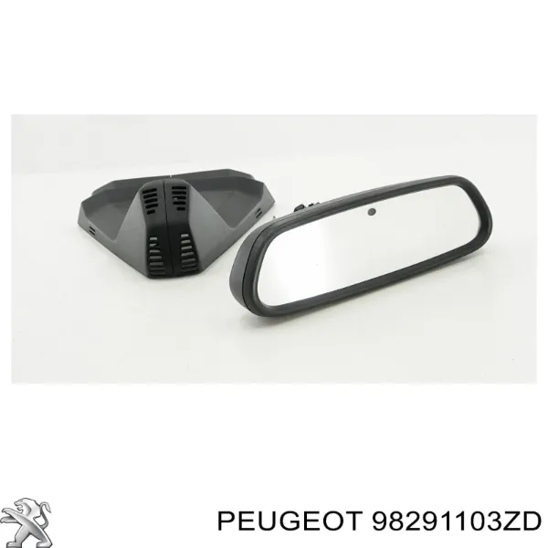 Placa sobreposta (tampa) de suporte de espelho de salão 98291103ZD Peugeot/Citroen
