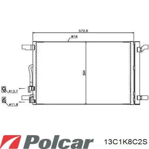Radiador de aparelho de ar condicionado BC964 Magneti Marelli