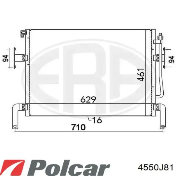 Radiador de intercooler 4550J81 Polcar