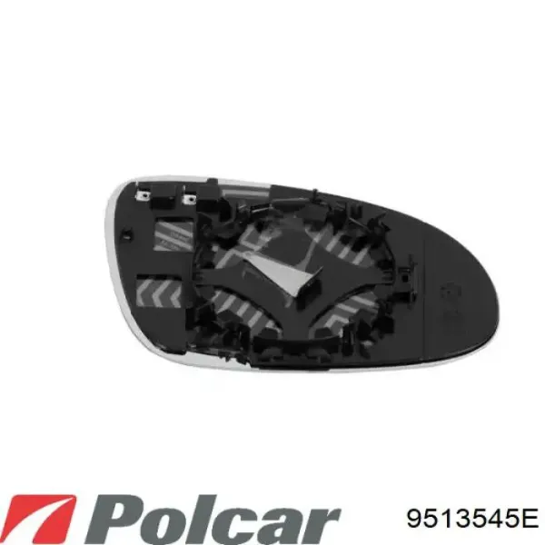 Elemento espelhado do espelho de retrovisão esquerdo 9513545E Polcar