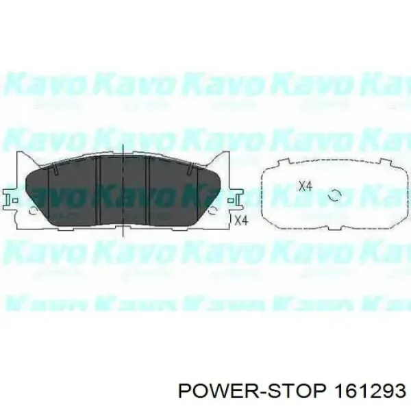 Sapatas do freio dianteiras de disco 161293 Power Stop
