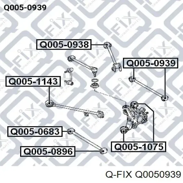 Bloco silencioso da barra Panhard (de suspensão traseira) Q0050939 Q-fix