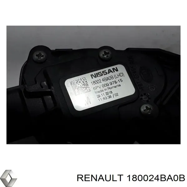Pedal de gás (de acelerador) 180024BA0B Renault (RVI)