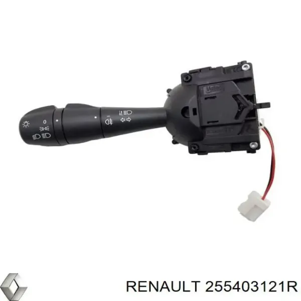 Comutador esquerdo instalado na coluna da direção 255403121R Renault (RVI)