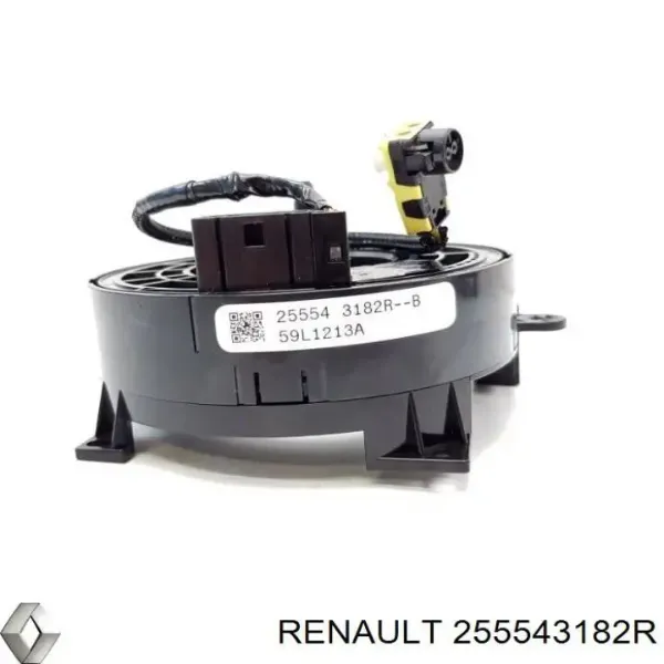 Anel AIRBAG de contato, cabo plano do volante 255543182R Renault (RVI)