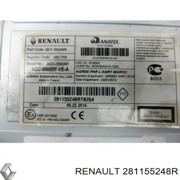 Aparelhagem de som (rádio AM/FM) 281153889R Renault (RVI)