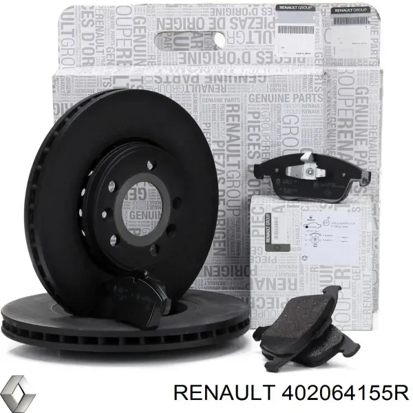 402064155R Renault (RVI) Disco do freio dianteiro