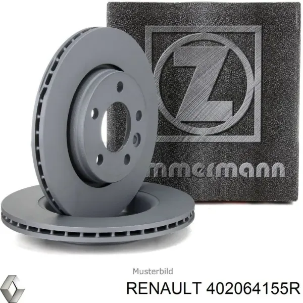 Disco do freio dianteiro 402064155R Renault (RVI)