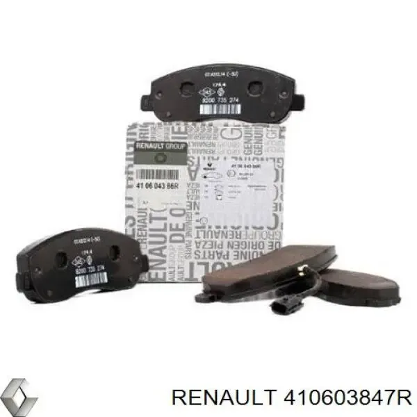 410603847R Renault (RVI) Sapatas do freio dianteiras de disco