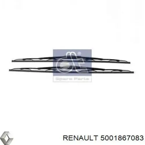 Limpa-pára-brisas do pára-brisas, kit de 2 un. 5001867083 Renault (RVI)