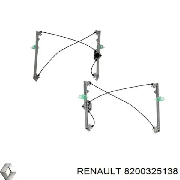 Mecanismo de acionamento de vidro da porta dianteira esquerda 8200325138 Renault (RVI)