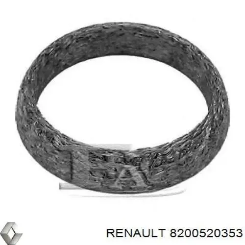 Anel de tubo de admissão do silenciador 8200520353 Renault (RVI)