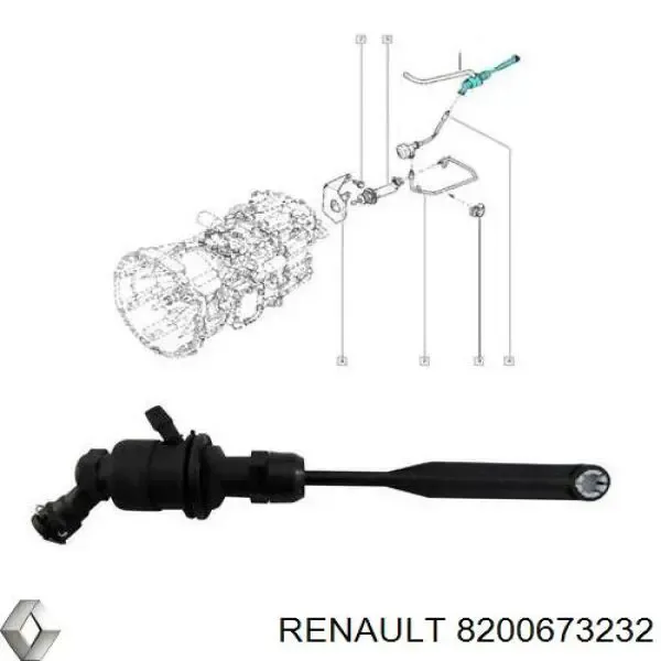 Cilindro mestre de embraiagem Renault (RVI) 8200673232 preço, a partir de