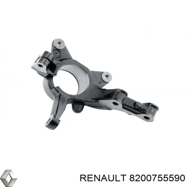 Pino moente (extremidade do eixo) dianteiro direito 8200755590 Renault (RVI)