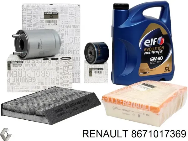 Filtro de óleo 8671017369 Renault (RVI)