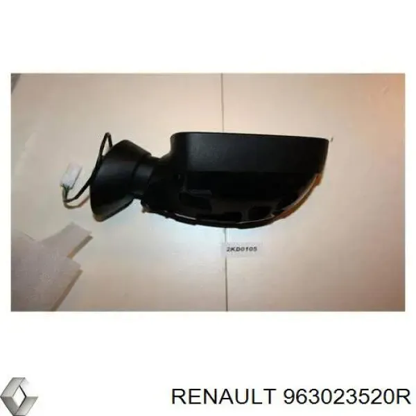 Espelho de retrovisão esquerdo Renault (RVI) 963023520R
