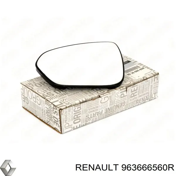 Elemento espelhado do espelho de retrovisão esquerdo 963666560R Renault (RVI)
