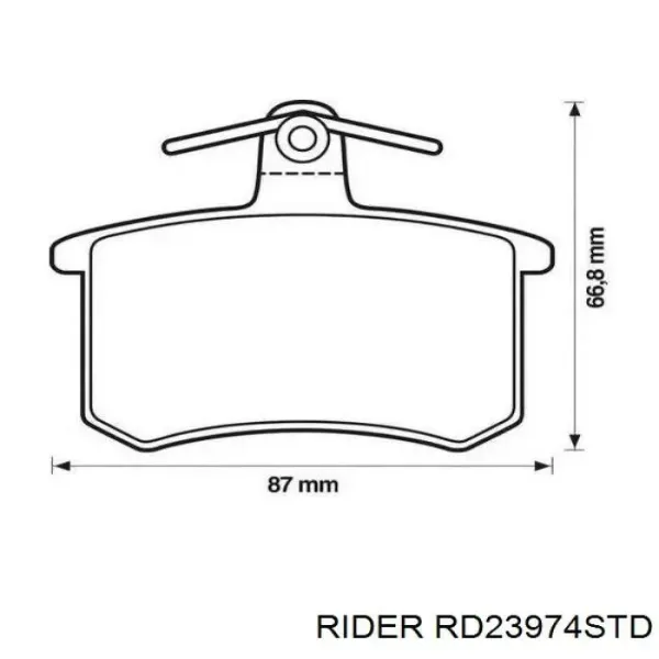 Sapatas do freio dianteiras de disco RD23974STD Rider
