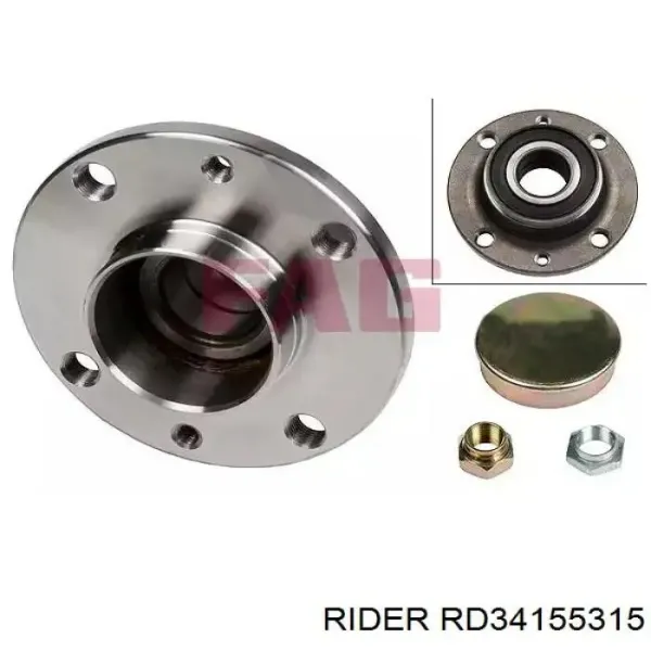 Rolamento de cubo dianteiro RD34155315 Rider