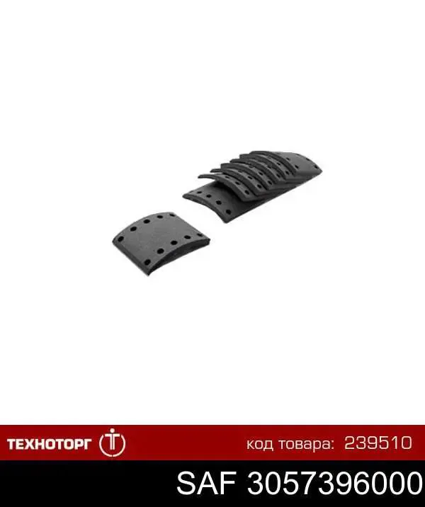 Placa sobreposta do freio traseira (TRUCK) 3057396000 SAF