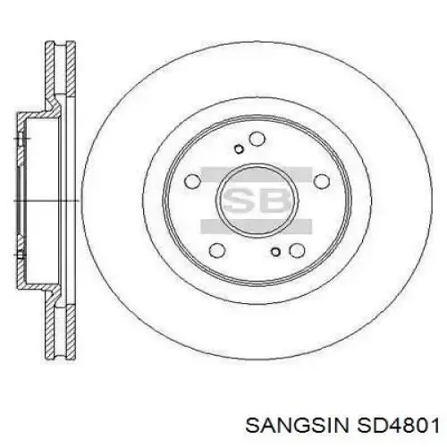 Disco do freio dianteiro SD4801 Sangsin