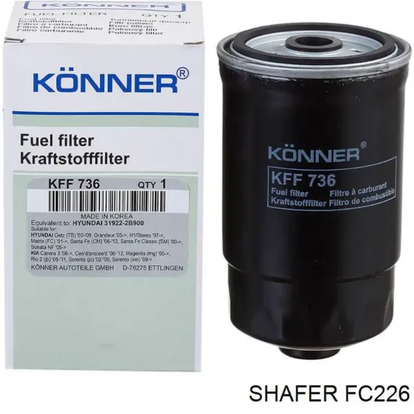 Filtro de combustível FC226 Shafer