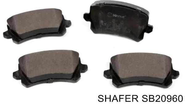 Sapatas do freio traseiras de disco SB20960 Shafer