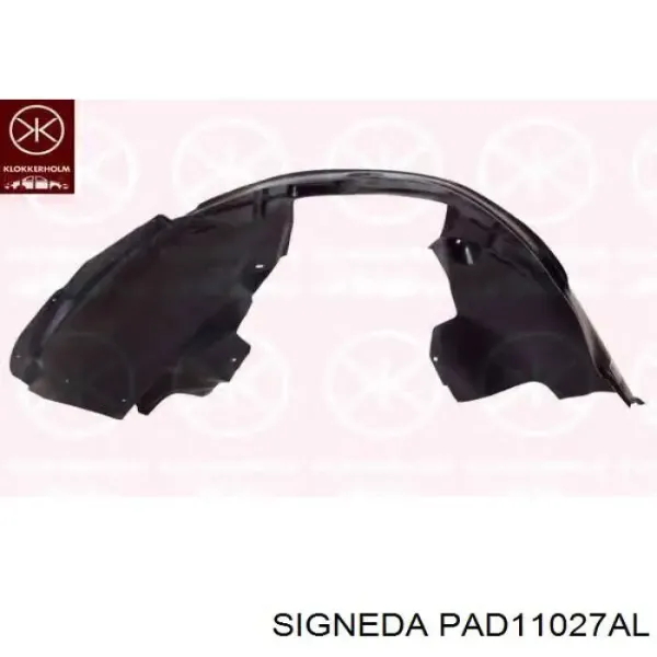 Guarda-barras esquerdo do pára-lama dianteiro PAD11027AL Signeda