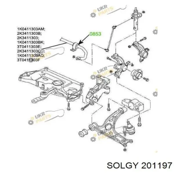 Estabilizador dianteiro 201197 Solgy