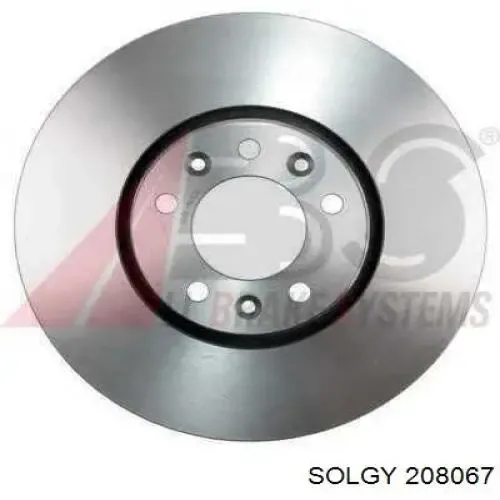 Disco do freio dianteiro 208067 Solgy