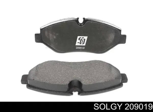 Sapatas do freio dianteiras de disco 209019 Solgy