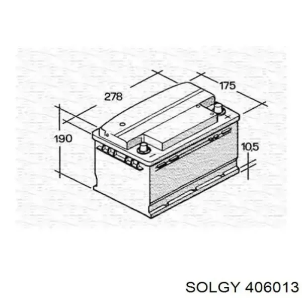 Bateria recarregável (PILHA) 406013 Solgy