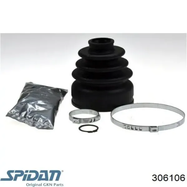 Bota de proteção interna direita de junta homocinética do semieixo dianteiro 306106 GKN-Spidan