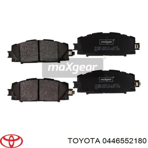 Sapatas do freio dianteiras de disco 0446552180 Toyota