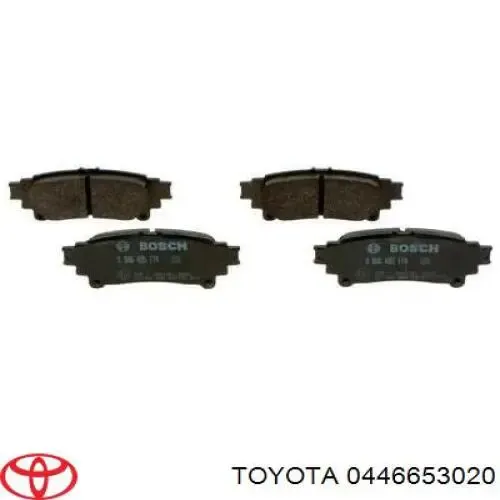 Sapatas do freio traseiras de disco 0446653020 Toyota