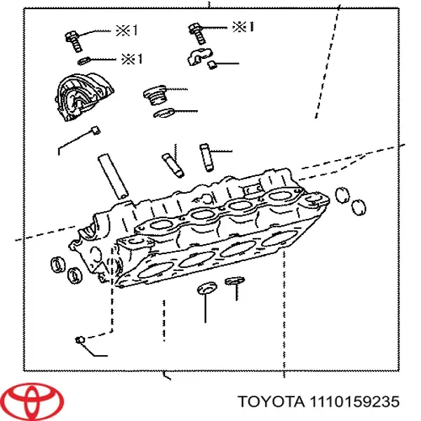 Cabeça de motor (CBC) 1110159235 Toyota