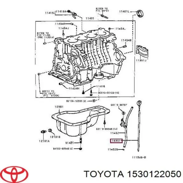 Sonda (indicador) do nível de óleo no motor para Toyota Corolla  E12