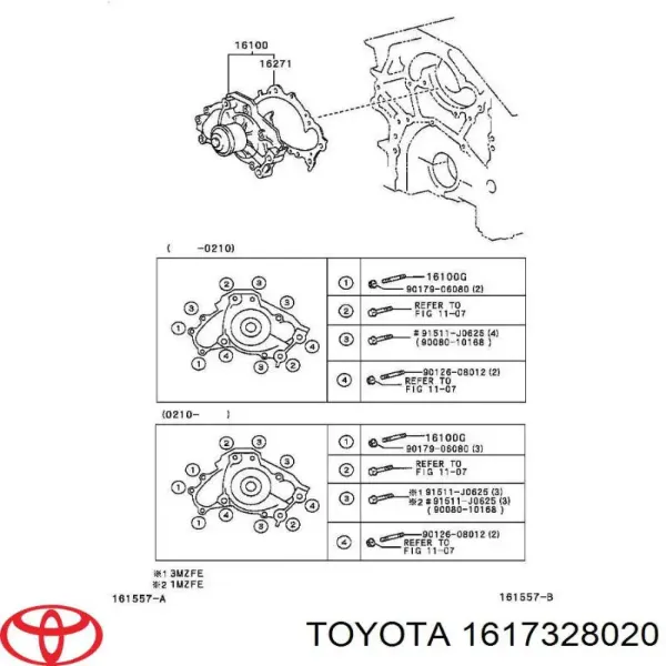 Polia da bomba de água para Toyota Avensis II T25