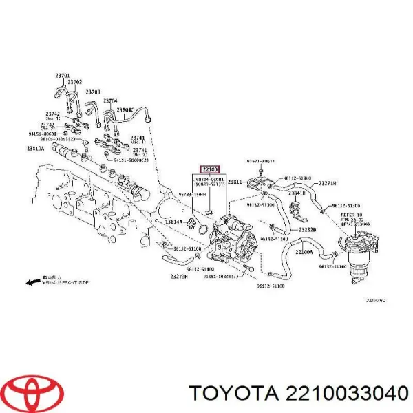  Bomba de combustível de pressão alta Toyota Corolla 