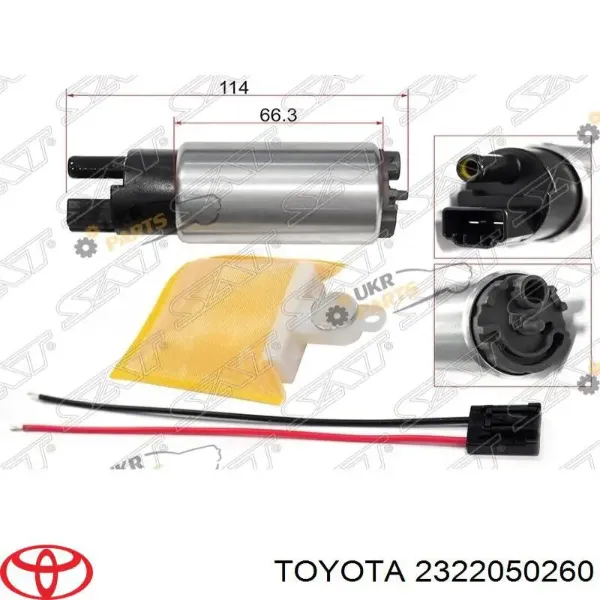 Elemento de turbina da bomba de combustível 2322050260 Toyota