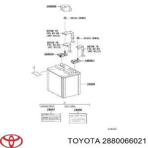 Bateria recarregável (PILHA) 2880066021 TOYOTA
