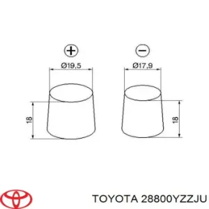 Bateria recarregável (PILHA) 28800YZZJU TOYOTA