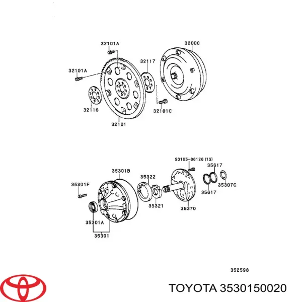 Bomba de óleo da Caixa Automática de Mudança 3530150020 Toyota