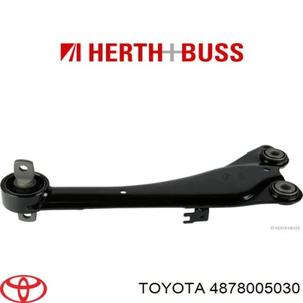 Braço oscilante (tração) longitudinal inferior esquerdo de suspensão traseira 4878005030 Toyota