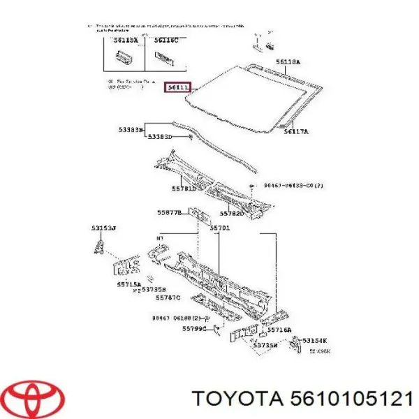 Pára-brisas 5610105121 Toyota