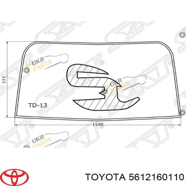 Compactador de pára-brisas 5612160110 Toyota