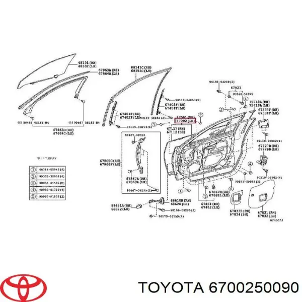 Porta dianteira esquerda Lexus LS 600H/600HL